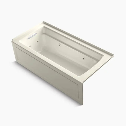Kohler Archer 66" x 32" integral apron whirlpool with integral flange and left-hand drain K-1949-LA-96 - Plumbing Market