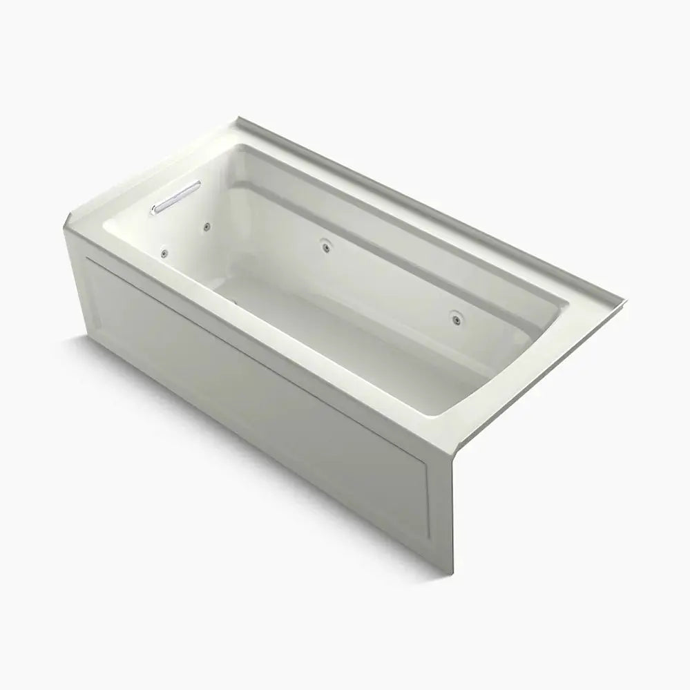 Kohler Archer 66" x 32" integral apron whirlpool with integral flange and left-hand drain K-1949-LA-NY - Plumbing Market