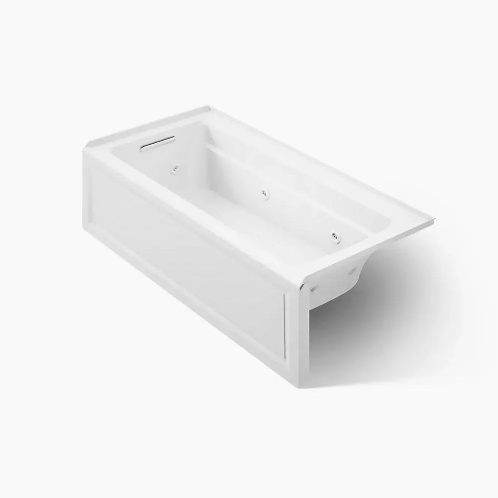 Kohler Archer 66" x 32" integral apron whirlpool with integral flange and left-hand drain White - Plumbing Market