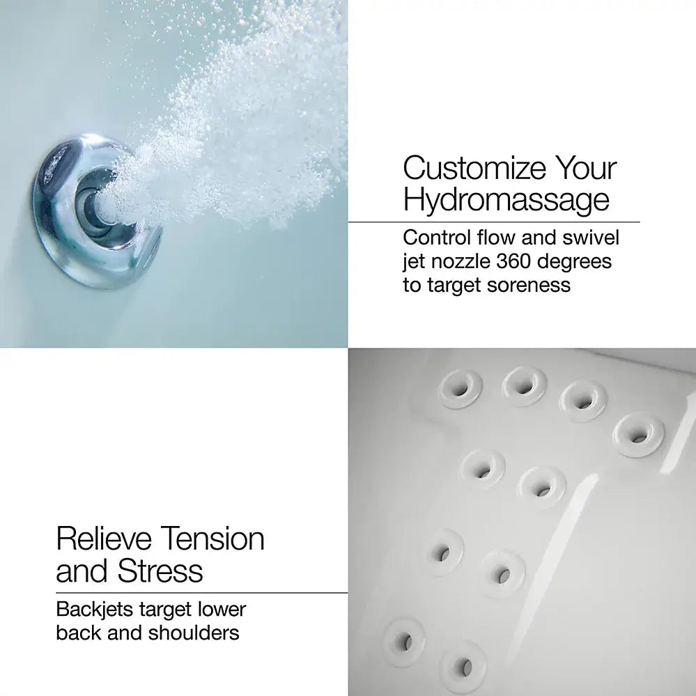 Kohler Archer 66" x 32" integral apron whirlpool with integral flange and left-hand drain White - Plumbing Market
