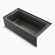 Kohler Archer 72" x 36" alcove Heated BubbleMassage air bath and whirlpool, left drain K-1124-XGHLA-58 - Plumbing Market