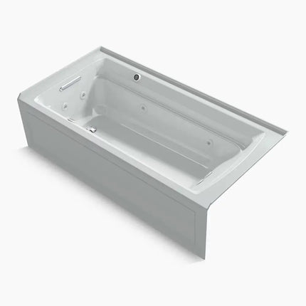 Kohler Archer 72" x 36" alcove Heated BubbleMassage air bath and whirlpool, left drain K-1124-XGHLA-95 - Plumbing Market