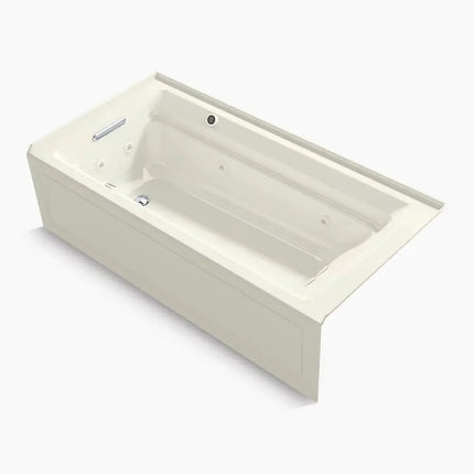 Kohler Archer 72" x 36" alcove Heated BubbleMassage air bath and whirlpool, left drain K-1124-XGHLA-96 - Plumbing Market