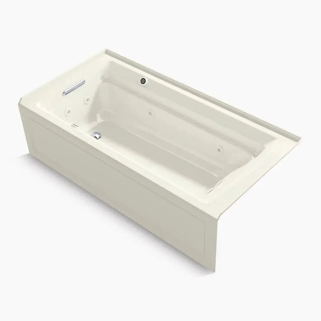 Kohler Archer 72" x 36" alcove Heated BubbleMassage air bath and whirlpool, left drain K-1124-XGHLA-96 - Plumbing Market