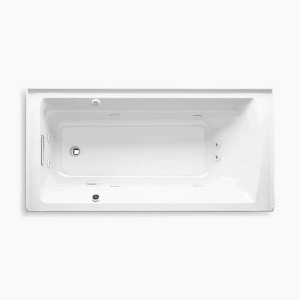 Kohler Archer 72" x 36" alcove Heated BubbleMassage air bath and whirlpool, left drain K-1124-XGHLA-96 - Plumbing Market