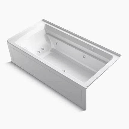 Kohler Archer 72" x 36" alcove Heated BubbleMassage air bath and whirlpool, right drain K-1124-XGHRA-0 - Plumbing Market