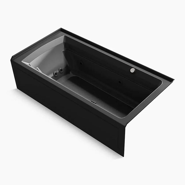 Kohler Archer 72" x 36" alcove Heated BubbleMassage air bath and whirlpool, right drain K-1124-XGHRA-7 - Plumbing Market