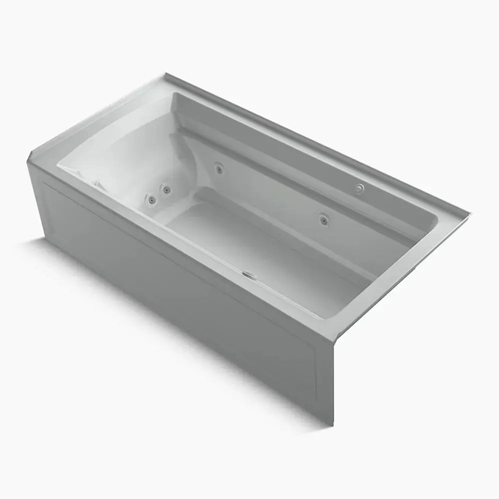 Kohler Archer 72" x 36" alcove Heated BubbleMassage air bath and whirlpool, right drain K-1124-XGHRA-95 - Plumbing Market