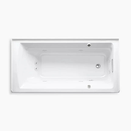 Kohler Archer 72" x 36" alcove Heated BubbleMassage air bath and whirlpool, right drain K-1124-XGHRA-95 - Plumbing Market