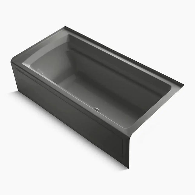 Kohler Archer 72" x 36" alcove Heated BubbleMassage air bath with Bask heated surface, right drain K-1124-GHRAW-58 - Plumbing Market