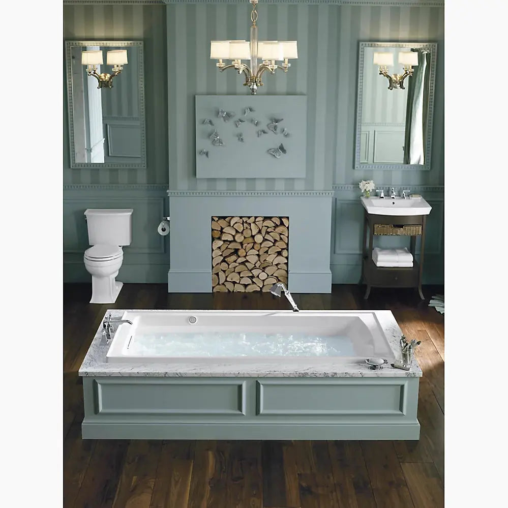 Kohler Archer 72" x 36" alcove Heated BubbleMassage air bath with Bask heated surface, right drain K-1124-GHRAW-96 - Plumbing Market