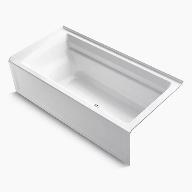 Kohler Archer 72" x 36" alcove bath with Bask heated surface, alcove, right drain K-1125-RAW-0 - Plumbing Market