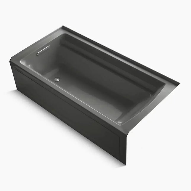 Kohler Archer 72" x 36" alcove bath with Bask heated surface, left drain K-1125-LAW-58 - Plumbing Market