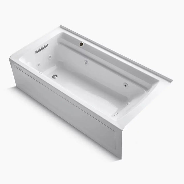 Kohler Archer 72" x 36" alcove whirlpool bath with Bask heated surface, left drain K-1124-LAW-0 - Plumbing Market