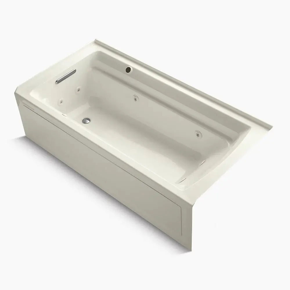 Kohler Archer 72" x 36" alcove whirlpool bath with Bask heated surface, left drain K-1124-LAW-96 - Plumbing Market