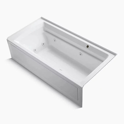 Kohler Archer 72" x 36" alcove whirlpool bath with Bask heated surface, right drain K-1124-RAW-0 - Plumbing Market