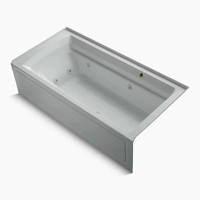 Kohler Archer 72" x 36" alcove whirlpool bath with Bask heated surface, right drain K-1124-RAW-95 - Plumbing Market