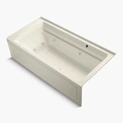 Kohler Archer 72" x 36" alcove whirlpool bath with Bask heated surface, right drain K-1124-RAW-96 - Plumbing Market