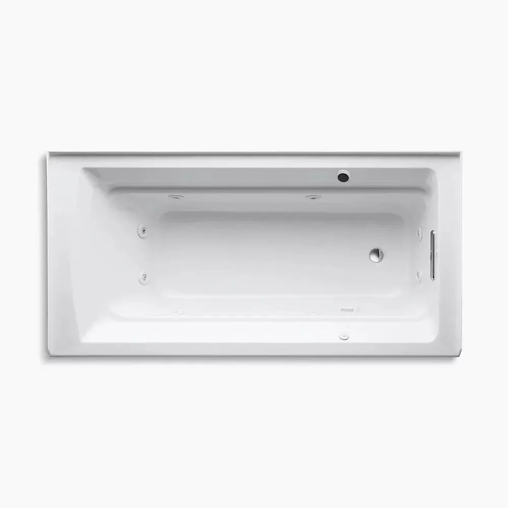 Kohler Archer 72" x 36" alcove whirlpool bath with Bask heated surface, right drain K-1124-RAW-NY - Plumbing Market