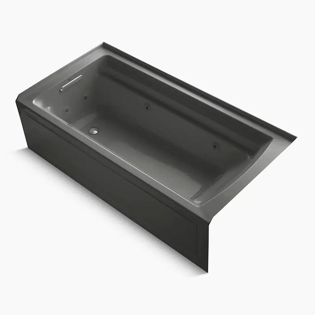 Kohler Archer 72" x 36" alcove whirlpool bath with alcove, left drain K-1124-LA-58 - Plumbing Market