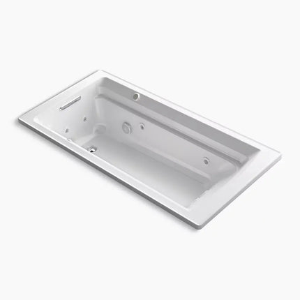 Kohler Archer 72" x 36" drop-in Heated BubbleMassage air bath and whirlpool K-1124-XHGH-0 - Plumbing Market