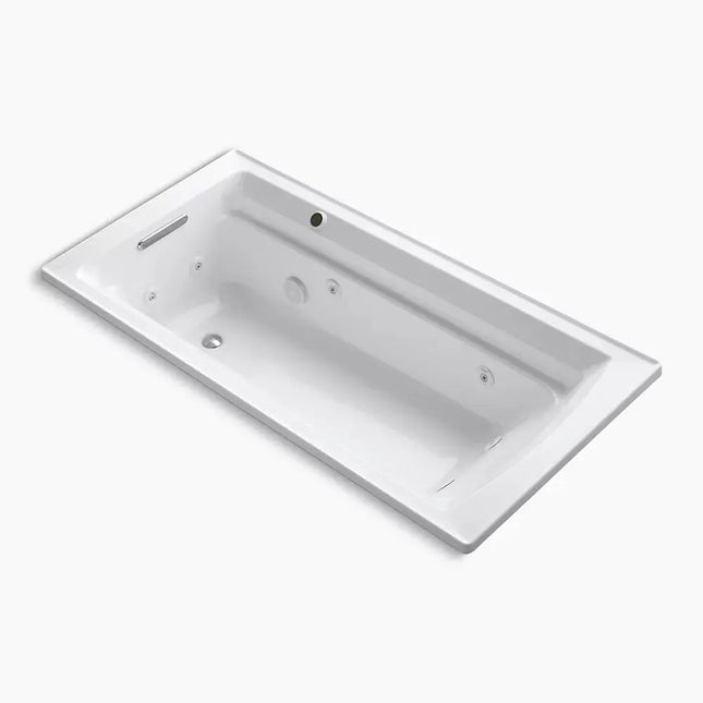 Kohler Archer 72" x 36" drop-in whirlpool bath with Bask heated surface K-1124-W1-0 - Plumbing Market