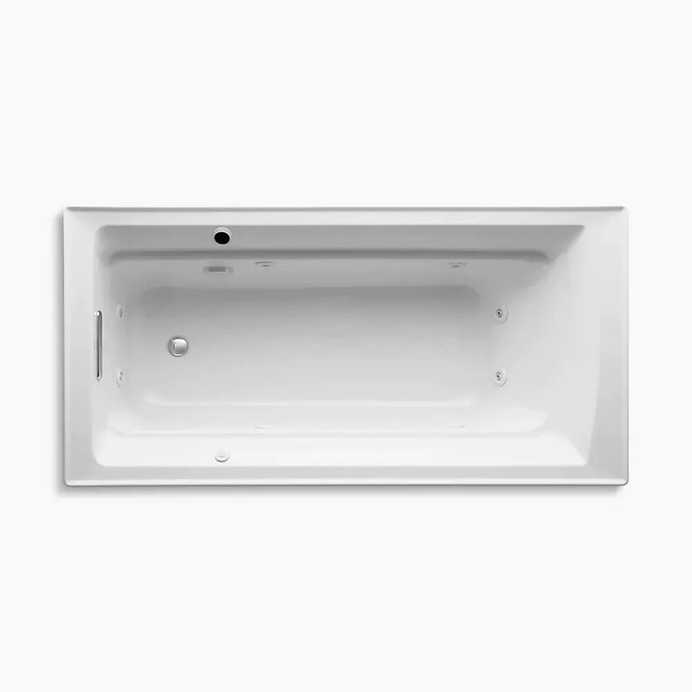 Kohler Archer 72" x 36" drop-in whirlpool bath with Bask heated surface K-1124-W1-0 - Plumbing Market