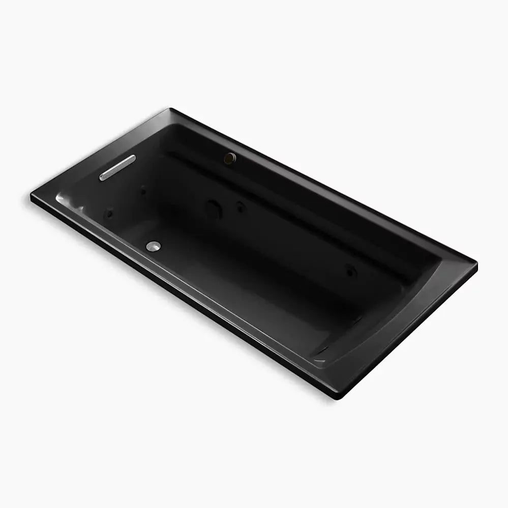 Kohler Archer 72" x 36" drop-in whirlpool bath with Bask heated surface K-1124-W1-7 - Plumbing Market
