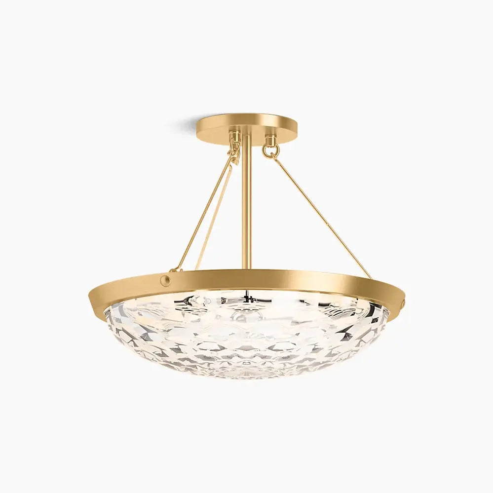 Kohler Arendela 3 Light Semi Flush Mount 29374-SF03B-2GL - Plumbing Market