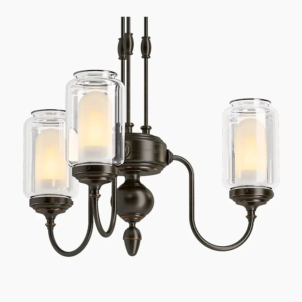 Kohler Artifacts 3 Light Chandelier - 3 Cords 22657-CH03-SNL - Plumbing Market