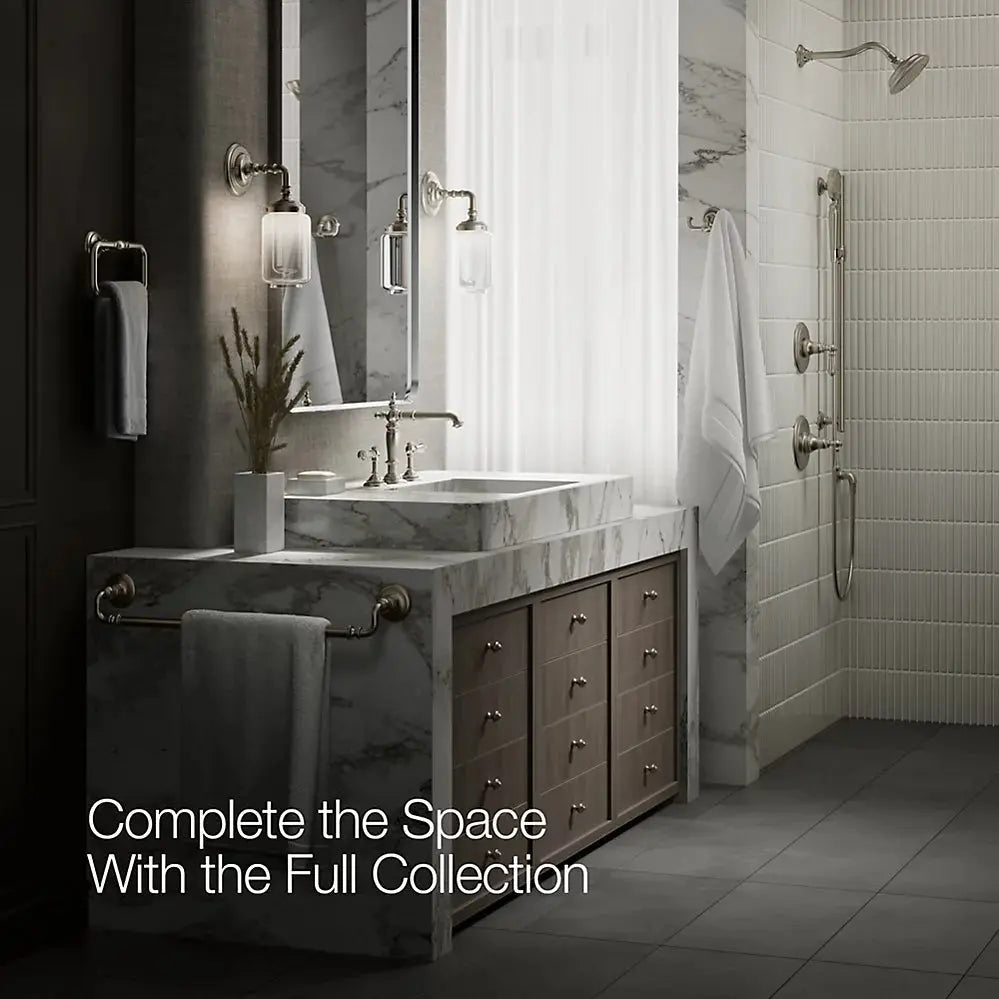 Kohler Artifacts Bathroom sink faucet spout with Column design, 1.2 gpm Vibrant Brushed Nickel - Plumbing Market