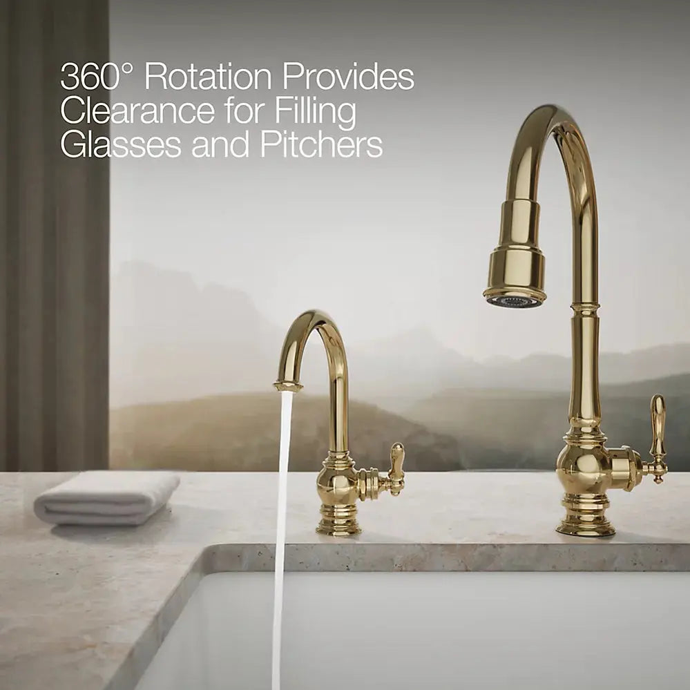 Kohler Artifacts Beverage Faucet Vibrant French Gold - Plumbing Market
