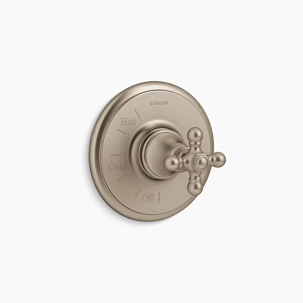 Kohler Artifactsrite-Tempvlv Trm W/O Div,Crss TS72767-3-BV - Plumbing Market