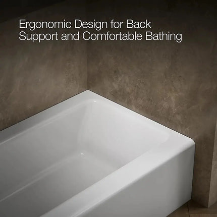 Kohler Bellwether 60" x 30-1/4" alcove bath, left drain K-837-0 - Plumbing Market