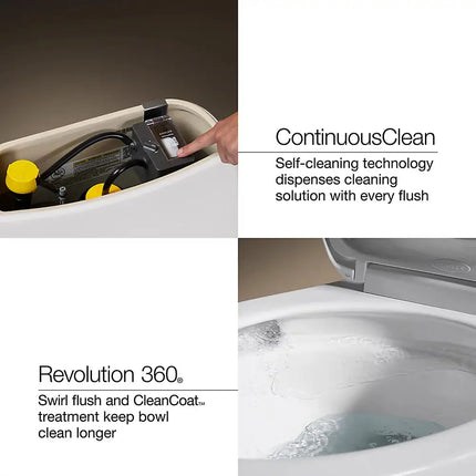 Kohler Betello ContinuousClean XT Two-piece Elongated Toilet Ice Gray - Plumbing Market