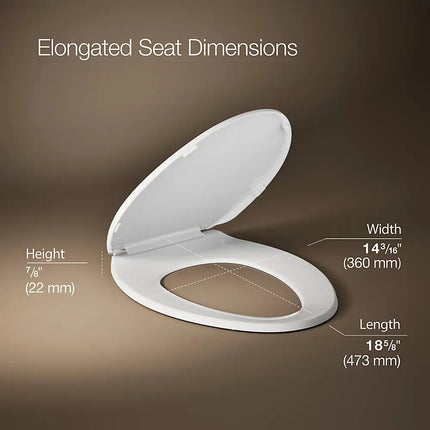 Kohler Brevia Quick-Release Elongated Toilet Seat 4774-0 - Plumbing Market