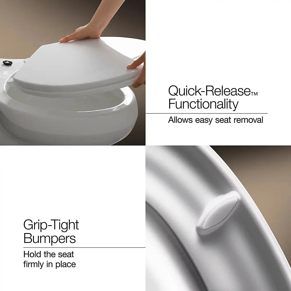 Kohler Brevia Quick-Release Elongated Toilet Seat 4774-0 - Plumbing Market