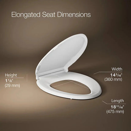 Kohler Cachet Nightlight ReadyLatch Quiet-Close Elongated Toilet Seat - Plumbing Market