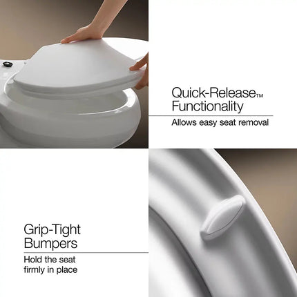 Kohler Cachet Nightlight ReadyLatch Quiet-Close Elongated Toilet Seat - Plumbing Market