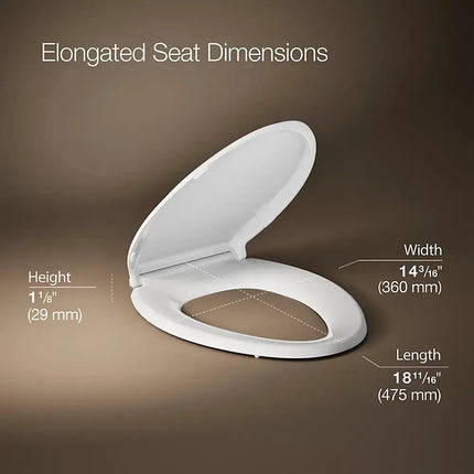 Kohler Cachet ReadyLatch Quiet-Close Elongated Toilet Seat 4636-RL-0 - Plumbing Market