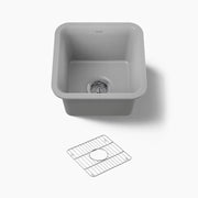 Kohler Cairn 15-1/2" undermount bar sink Matte Gray - Plumbing Market