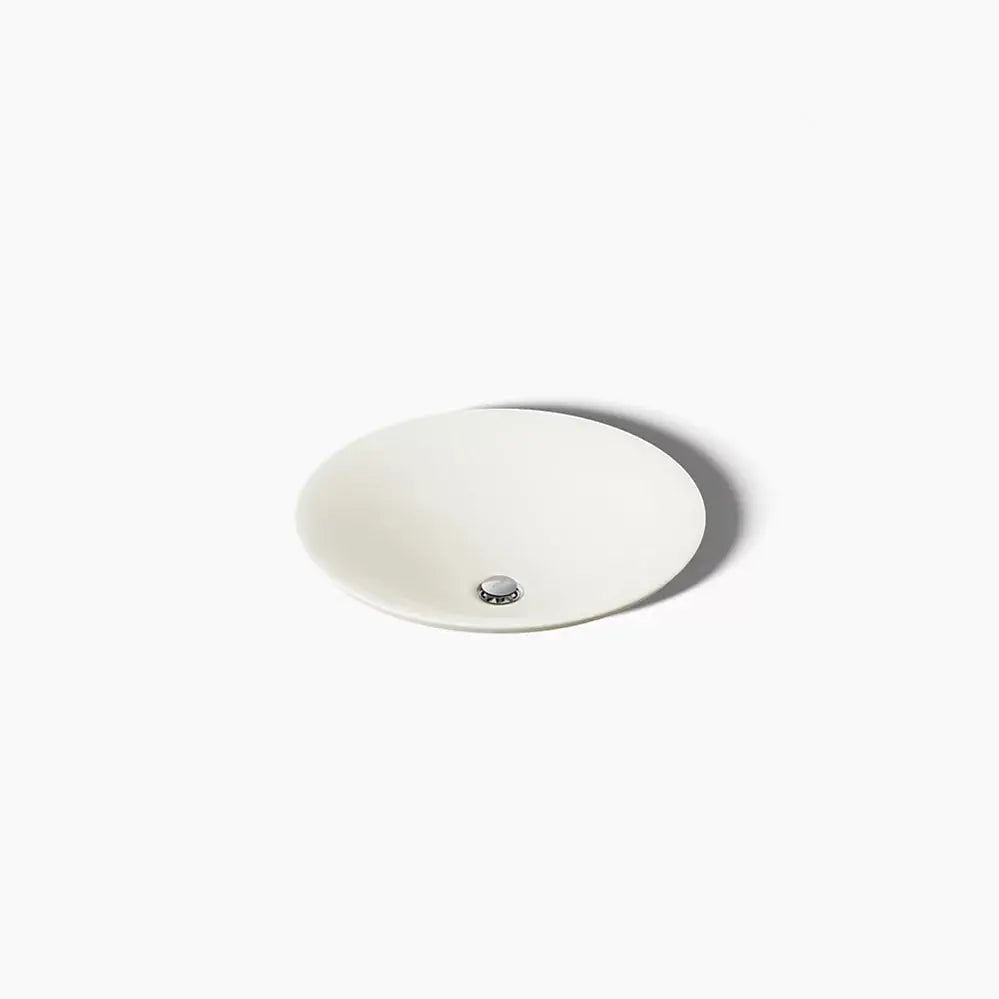 Kohler Carillon 17-3/4" round drop-in bathroom sink, no overflow biscuit - Plumbing Market