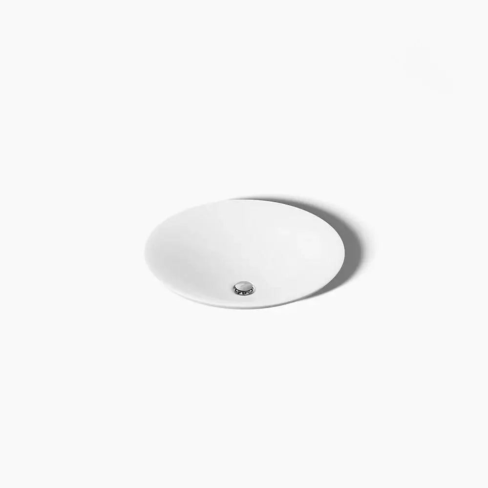 Kohler Carillon 17-3/4" round drop-in bathroom sink, no overflow white - Plumbing Market
