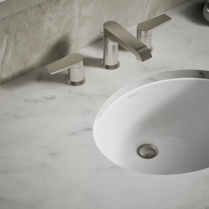 Kohler Caxton 15 Inch Oval Undermount Bathroom Sink 2209-0 - Plumbing Market
