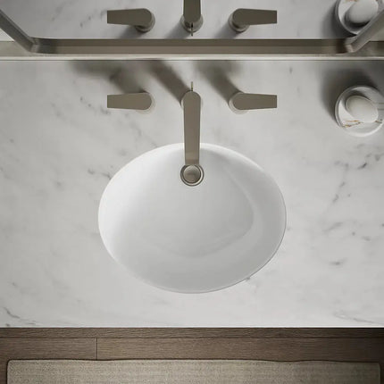 Kohler Caxton 15 Inch Oval Undermount Bathroom Sink 2209-0 - Plumbing Market