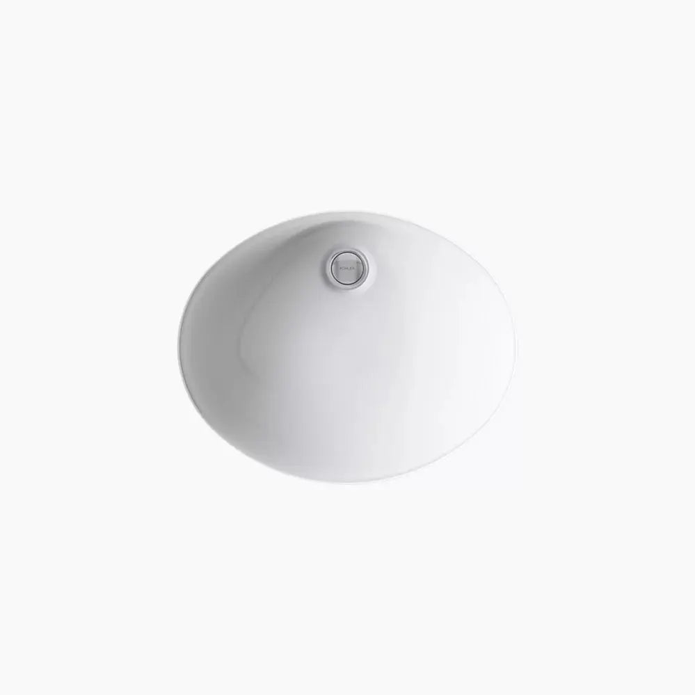 Kohler Caxton 15 Inch Oval Undermount Bathroom Sink 2209-0 - Plumbing Market