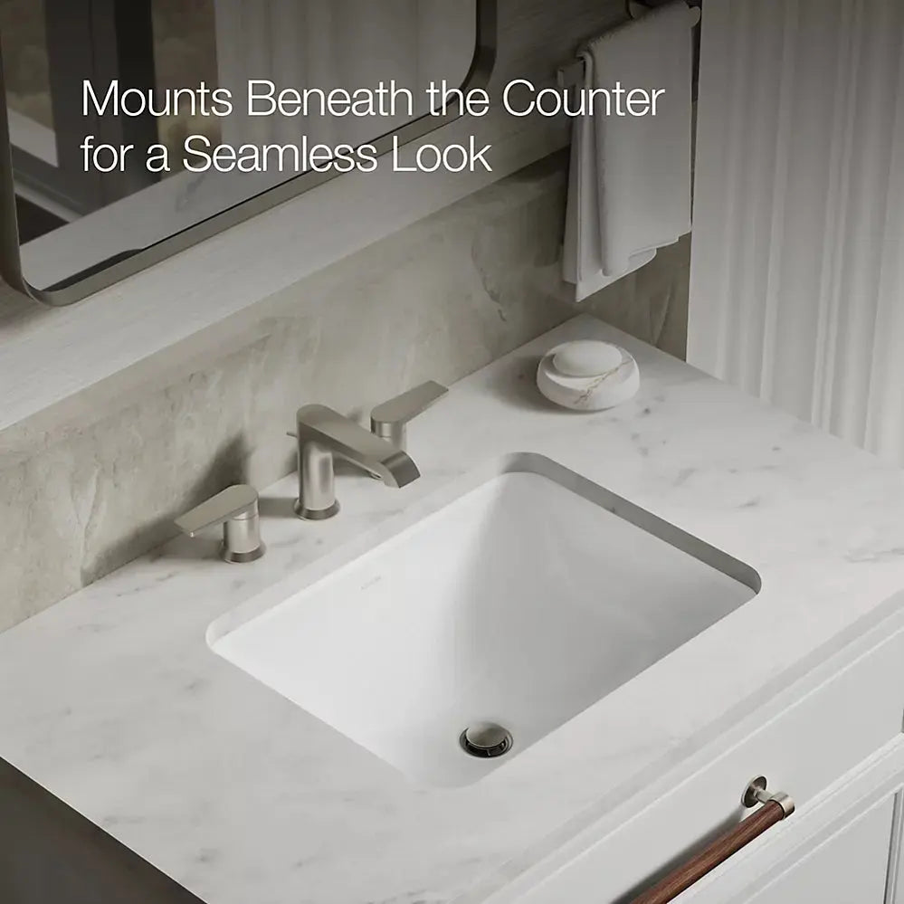 Kohler Caxton 20-1/2" Rectangular Undermount Bathroom Sink 20000-0 - Plumbing Market