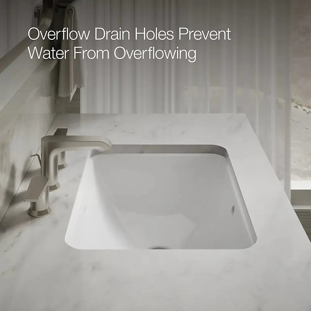 Kohler Caxton 20-1/2" Rectangular Undermount Bathroom Sink 20000-0 - Plumbing Market