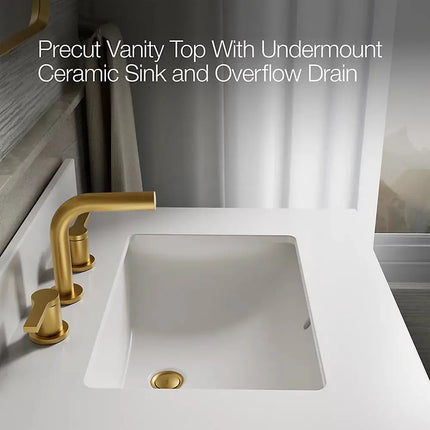 Kohler Charlemont 60" bathroom vanity cabinet with sinks and quartz top K-29263-BD1-DWG - Plumbing Market