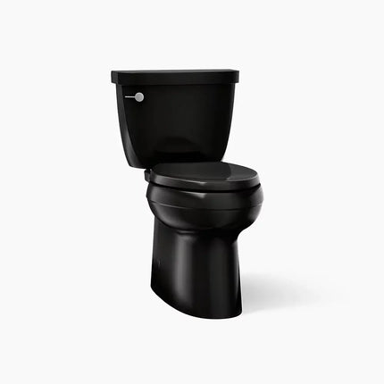 Kohler Cimarron Two-piece elongated toilet with skirted trapway, 1.28 gpf in Black - Plumbing Market